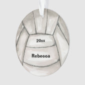 バレーボール選手のパーソナライズされたクリスマス オーナメント (正面)