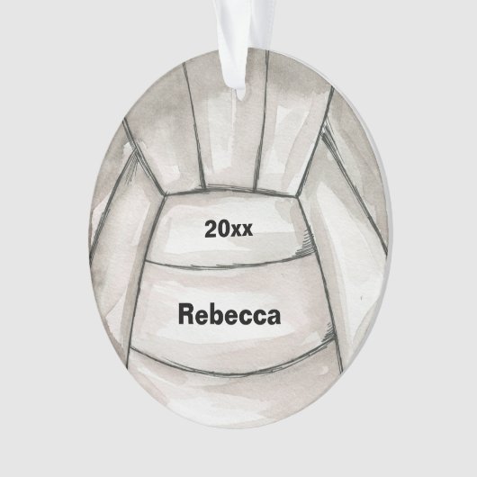 バレーボール選手のパーソナライズされたクリスマス オーナメント (正面)