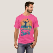 バレーボール選手のビーチボール Tシャツ (正面フル)