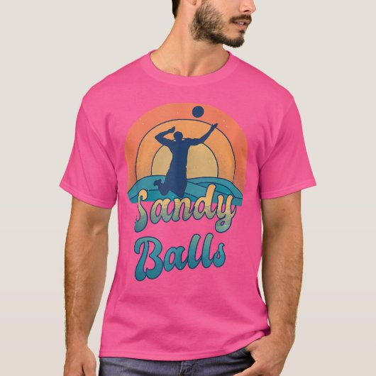 バレーボール選手のビーチボール Tシャツ (正面)