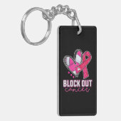 バレーボール選手の乳がんを阻止する キーホルダー (正面左)