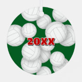 バレーボール選手の名前のメモ メタルオーナメント (裏面)