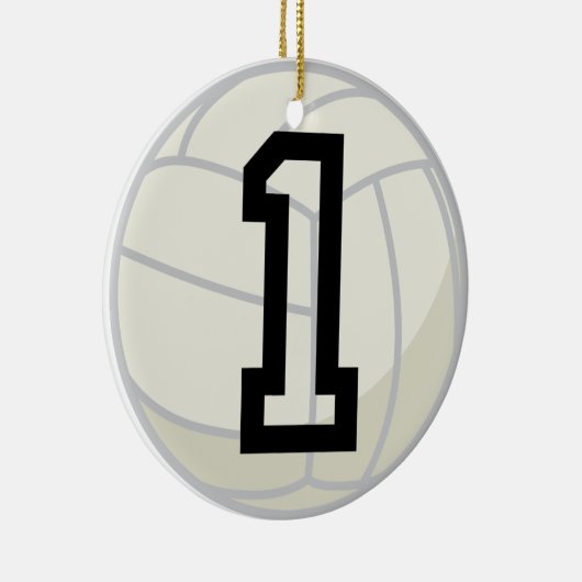 バレーボール選手の均一第1オーナメント セラミックオーナメント (右)