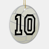 バレーボール選手の均一第10オーナメント セラミックオーナメント (右)