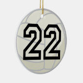 バレーボール選手の均一第13オーナメント セラミックオーナメント (右)