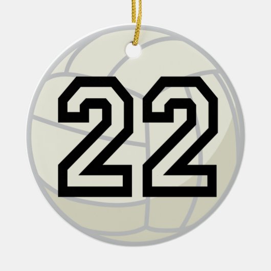 バレーボール選手の均一第13オーナメント セラミックオーナメント (正面)