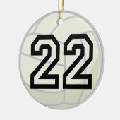 バレーボール選手の均一第13オーナメント セラミックオーナメント (左)