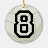 バレーボール選手の均一第8オーナメント セラミックオーナメント (正面)