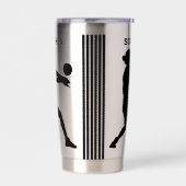 バレーボール選手の女の子、スポーツ女の子の絶縁タンブル 保温保冷タンブラー (左面)