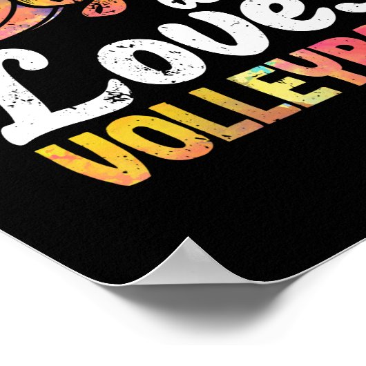 バレーボール選手の女性が大好きな女の子 ポスター (角)