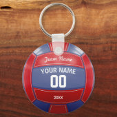 バレーボール選手の年間代表チーム赤青 キーホルダー (裏面)