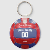 バレーボール選手の年間代表チーム赤青 キーホルダー (裏面)