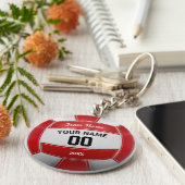 バレーボール選手の年間代表チーム赤 キーホルダー (側面)