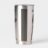 バレーボール選手ガール、スポーツガール 保温保冷タンブラー (左面)