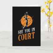 バレーボール選手コートチームであなたを参照ビーチギフト カード (黄色い花)