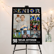 バレーボール選手シニアスポーツチーム写真コラージュ