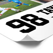 バレーボール選手シニアスポーツチーム写真コラージュ ポスター (角)