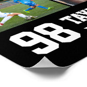 バレーボール選手シニアスポーツチーム写真コラージュ ポスター (角)