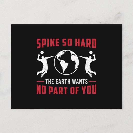 バレーボール選手スパイクそう懸命ビーチバレーボール ポストカード (正面)