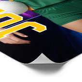 バレーボール選手チーム写真カスタムスポーツシニア ポスター (角)