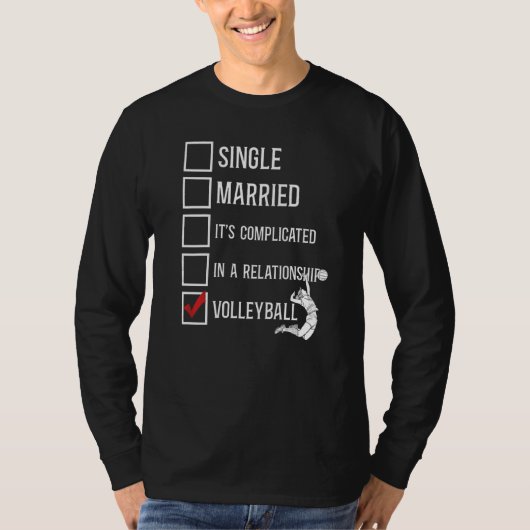 バレーボール選手チーム独身のの結婚したヴィンテージ Tシャツ (正面)
