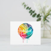 バレーボール選手ビーチバレーボールチームギフトアイディア ポストカード (スタンド正面)