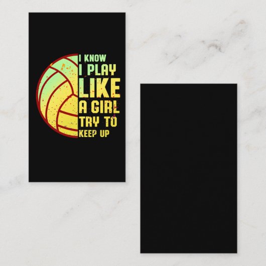 バレーボール選手女子中毒アスリート 名刺 (正面/裏面)