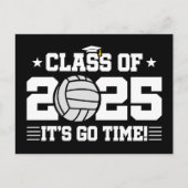 バレーボール選手2025年上級卒業クラス ポストカード (正面)