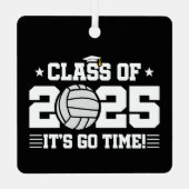 バレーボール選手2025年上級卒業クラス メタルオーナメント (裏面)