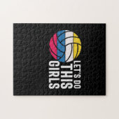 バレーボール選手 |この女の子を許可 ジグソーパズル (横)