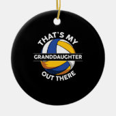 バレーボール選手 |それが私の孫娘だ セラミックオーナメント (正面)