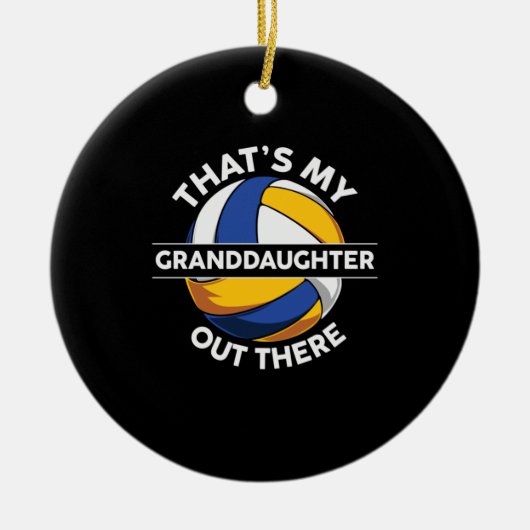 バレーボール選手 |それが私の孫娘だ セラミックオーナメント (正面)