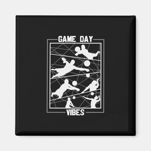 バレーボール選手 |ゲームの日 マグネット (正面)