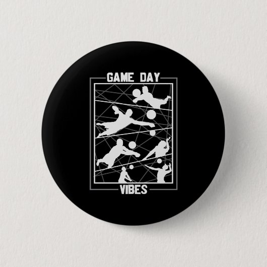 バレーボール選手 |ゲームの日 缶バッジ (正面)