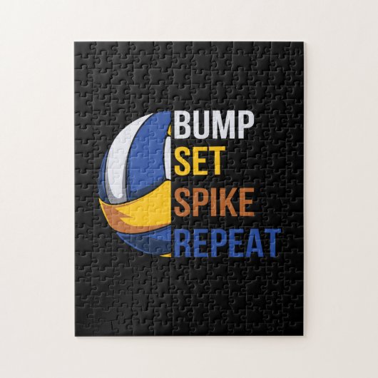 バレーボール選手 |スパイクリピートの設定 ジグソーパズル (縦)