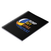 バレーボール選手 |スパイクリピートの設定 ノートブック (左側)