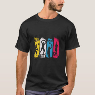 バレーボール選手 スパイクリピートの設定 Tシャツ