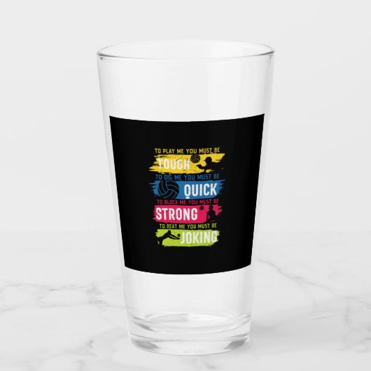 バレーボール選手 |タフ・クイック・ストロング タンブラーグラス (正面)