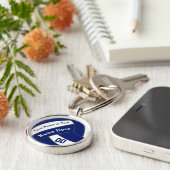 バレーボール選手、バレーボールのための年長のギフト キーホルダー (側面)