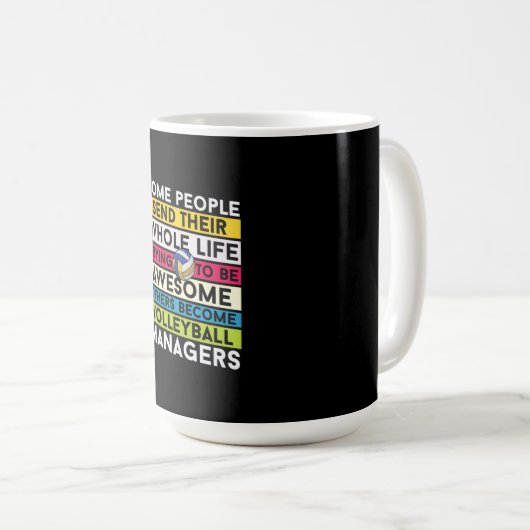 バレーボール選手 |バレーボールのマネージャー コーヒーマグカップ (正面右)