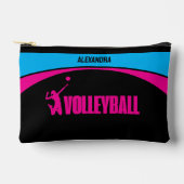 バレーボール選手、バレーボールガール誕生日 アクセサリーポーチ (正面)
