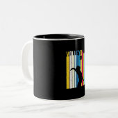 バレーボール選手 |バレーボールヴィンテージ ツートーンマグカップ (正面左)