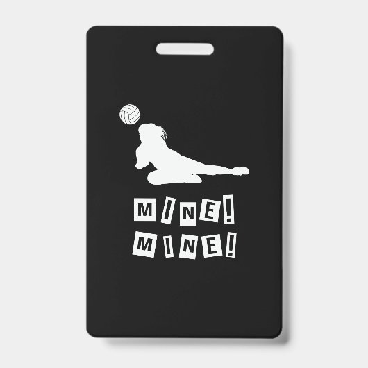 バレーボール選手 |バレーボール鉱山 バッジ (正面)