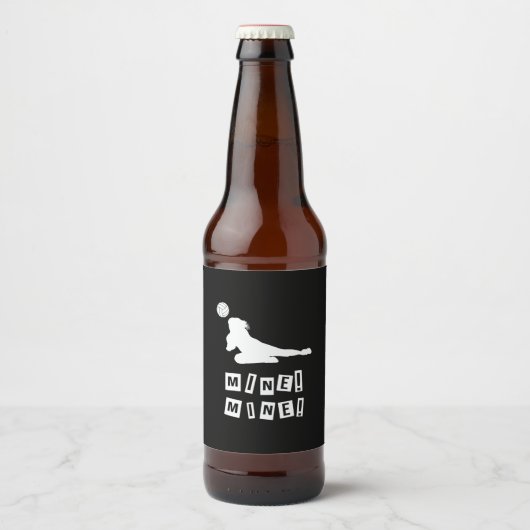 バレーボール選手 |バレーボール鉱山 ビールラベル (正面)