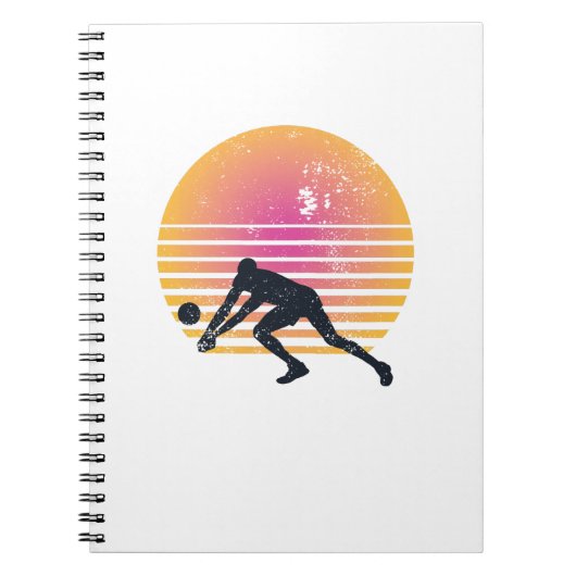 バレーボール選手 バレーボール ノートブック (正面)