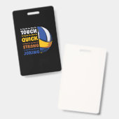 バレーボール選手 |強いはず バッジ (Front & Back)