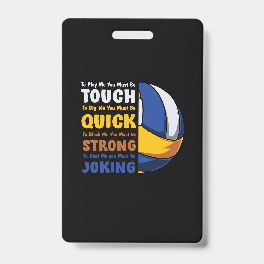 バレーボール選手 |強いはず バッジ (Front)