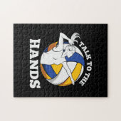 バレーボール選手 |手に話す ジグソーパズル (横)