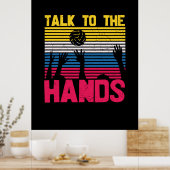 バレーボール選手 |手に話す ポスター (キッチン)