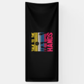 バレーボール選手 |手に話す 横断幕 (縦)